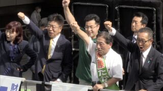 加藤勝信財務大臣が練馬に来ていただき、熱い激励をいただきました